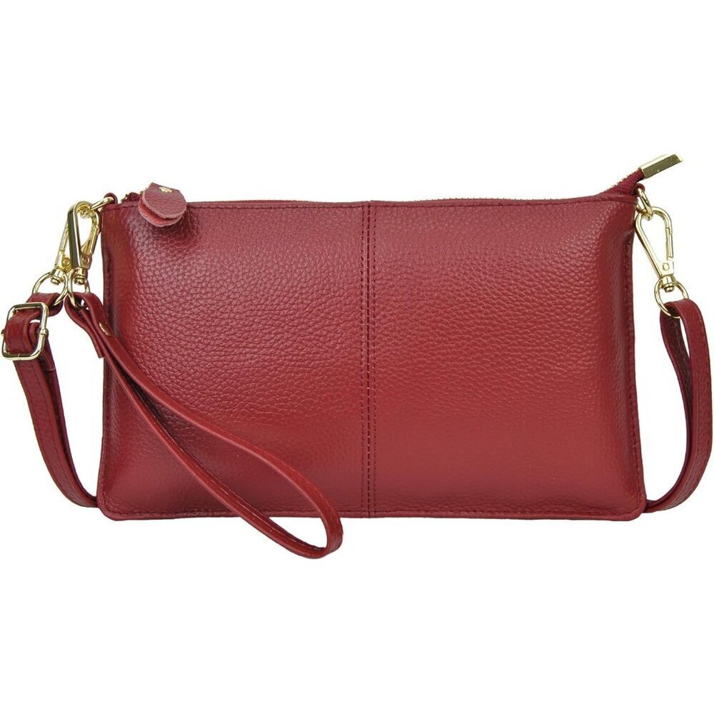 Women Leather Crossbody Wristlet Small Handbag Organizer Wallet